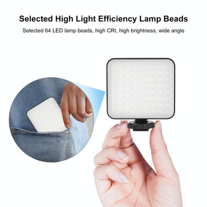 5W 64Led Fill Light For Camera / Camcorder - Black-1964932147236179973