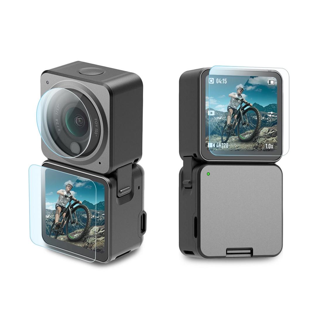 9H Tempered Glass Film For Dji Action 2 - 3-In-1 Lens With Front And Back Lcd Display-1915197303824715776