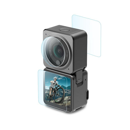 9H Tempered Glass Film For Dji Action 2 - 3-In-1 Lens With Front And Back Lcd Display-1915197303824715777