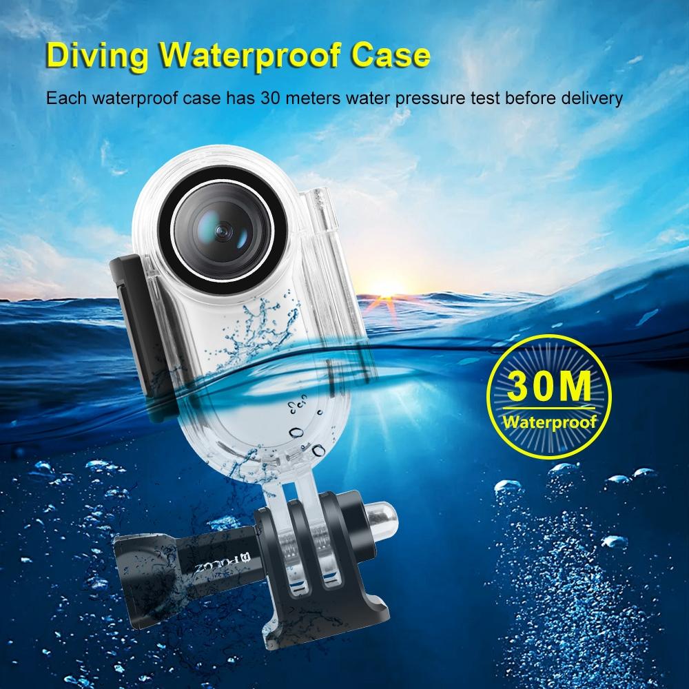 Waterproof Housing For Insta360 Go 2 With Base Adapter - 30M Depth-1915196606202908676