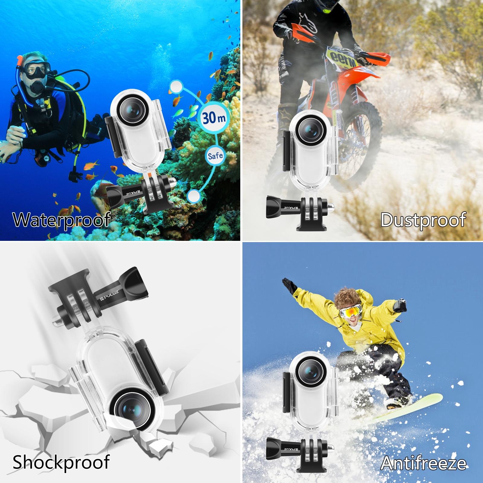 Waterproof Housing For Insta360 Go 2 With Base Adapter - 30M Depth-1915196606202908677