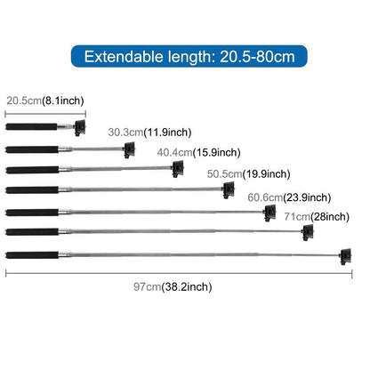 Extendable Selfie Monopod For Action Cameras - 22.5-80Cm Length-1915197392374861833