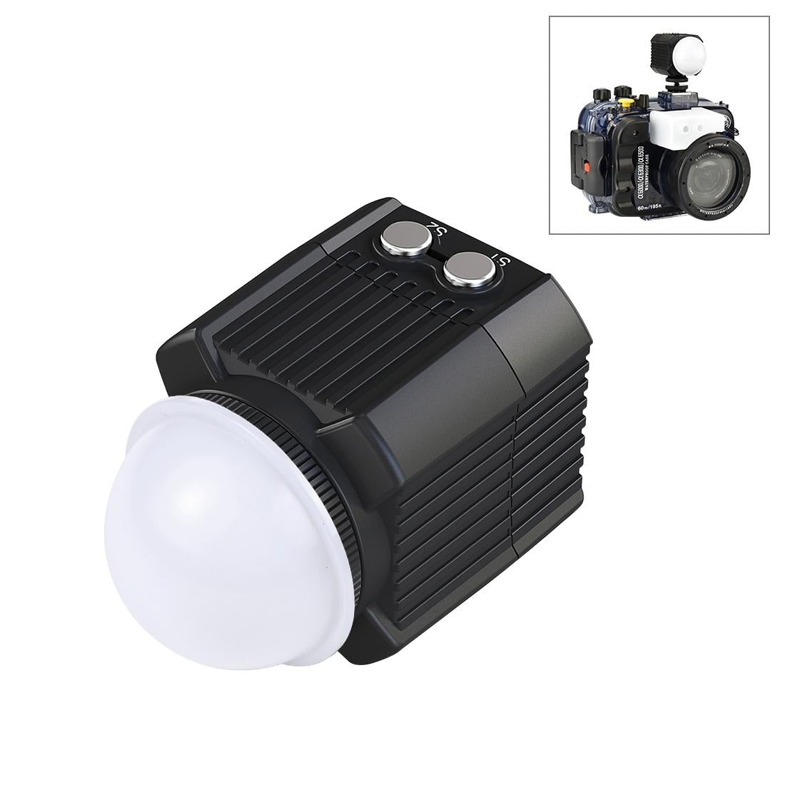 60M Waterproof Led Diving Light For Gopro Hero 12 - Perfect For Underwater Photography-1915196741523738624