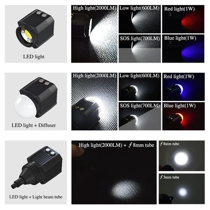 60M Waterproof Led Diving Light For Gopro Hero 12 - Perfect For Underwater Photography-1915196741523738627
