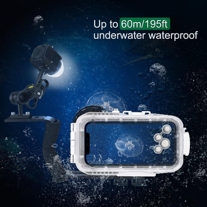 60M Waterproof Led Diving Light For Gopro Hero 12 - Perfect For Underwater Photography-1915196741523738629