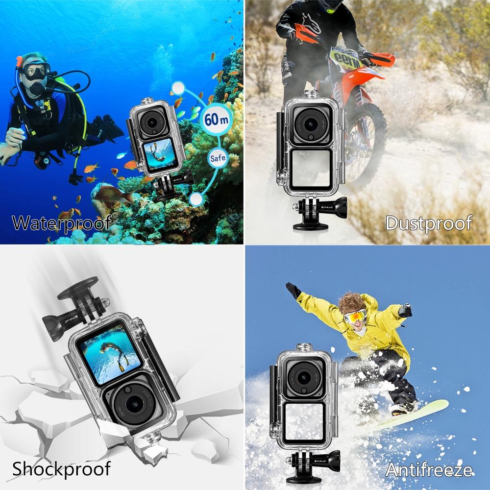 Waterproof Housing For Dji Action 2 Camera And Combo-1922443414566211590