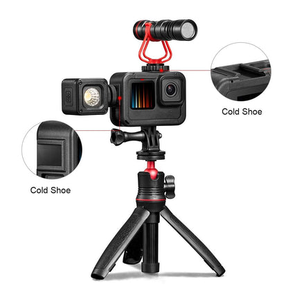 Gopro Hero12 Cage With Cold Shoe Base Slot-1915196725367279619