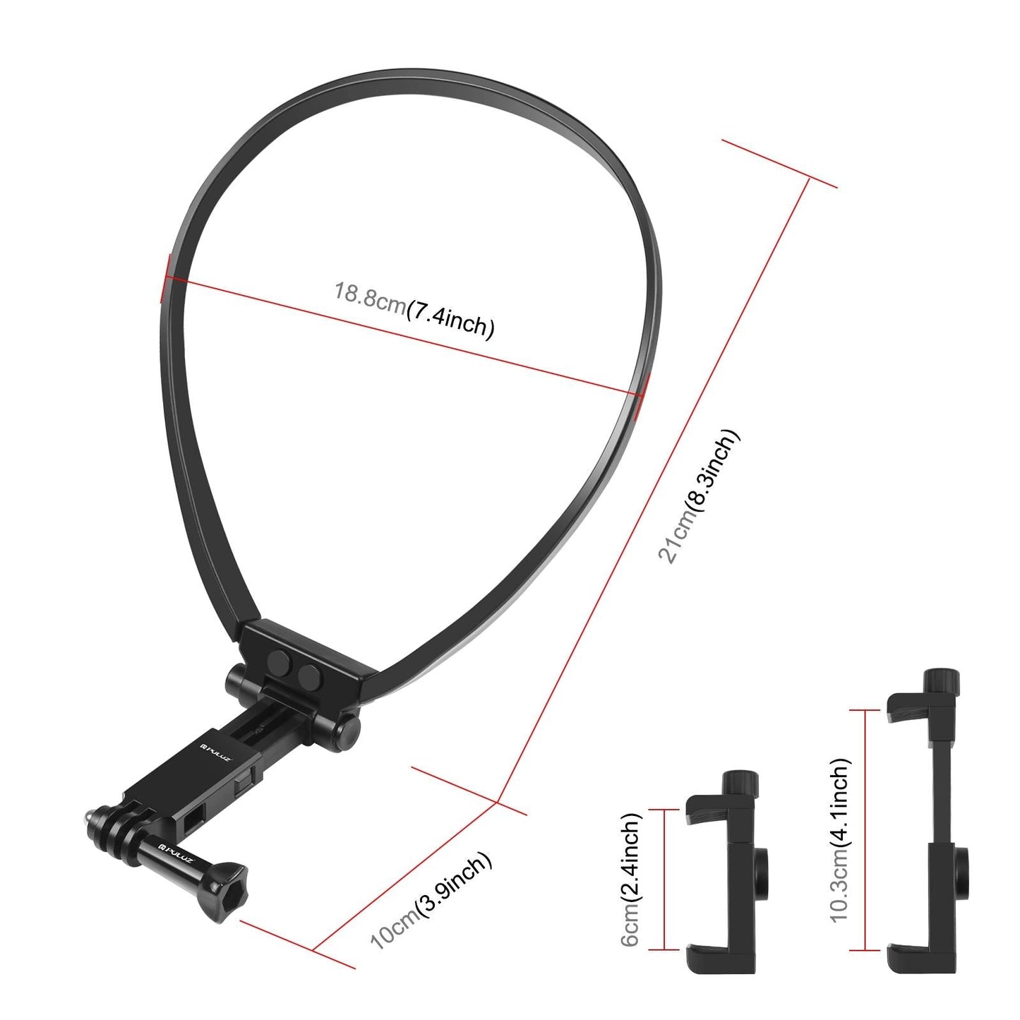 Flexible Neck Mount For Gopro And Smartphones - Adjustable-1915196495628472322