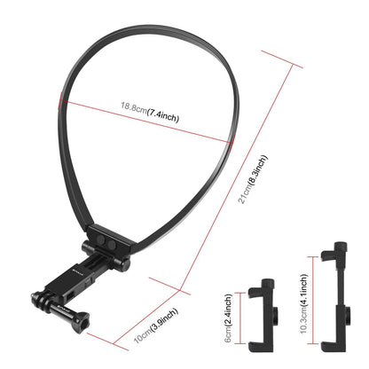 Flexible Neck Mount For Gopro And Smartphones - Adjustable-1915196495628472322