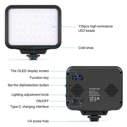 Handheld On-Camera Led Light With 2500-9900K & Rgb Fill For Photography-1915197559790505986