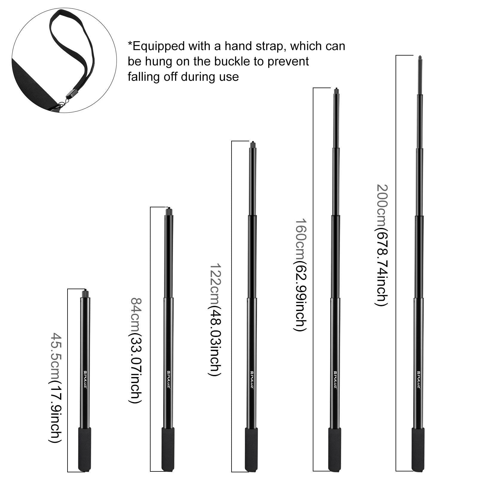 2M Extendable Selfie Stick For Insta360 One Rs X2 X3 X4-1915196702902587394