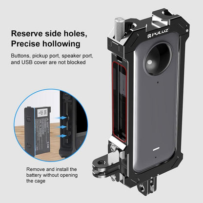 Metal Protective Cage For Insta360 X3 With Cold Shoe And Tripod Adapter-1915196762814025729