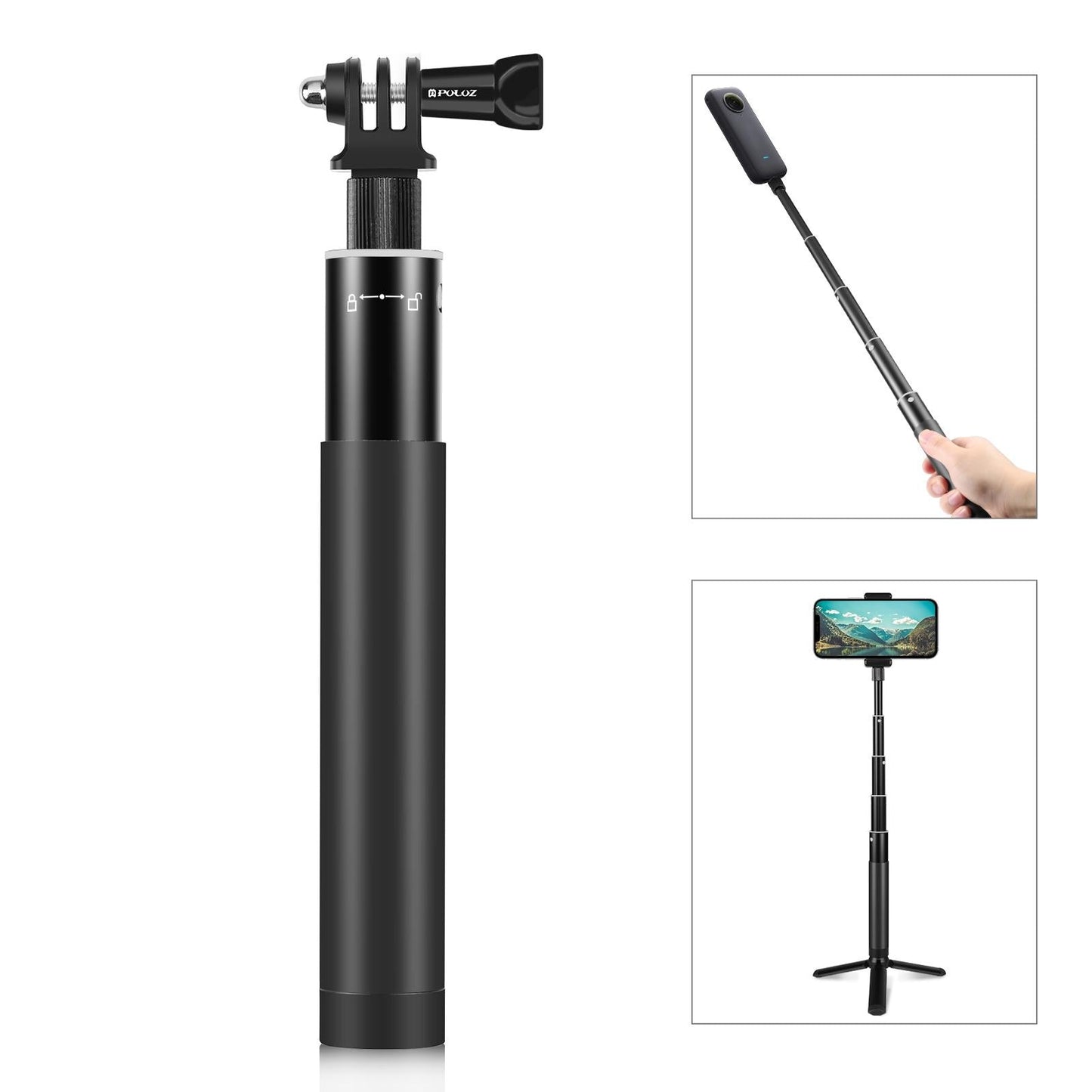 70Cm Selfie Stick With Invisible Adapter For Insta360 One X2 / X3-1915197543415943168