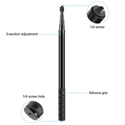 Metal Selfie Stick For Insta360 One Rs X2 X3 X4 - 150Cm-1915197472720949251