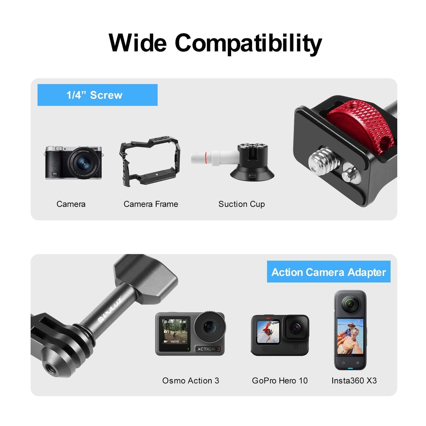 Versatile Aluminum Magic Arm Mount - Black-1915196719386202114