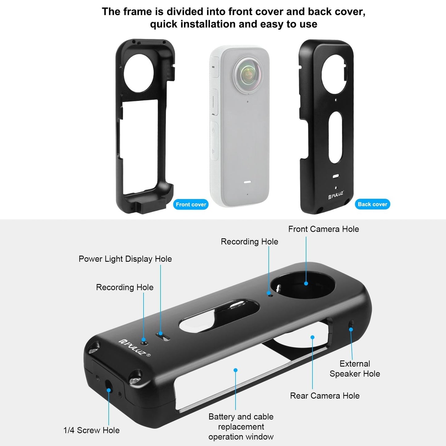 Metal Protective Cage For Insta360 X3 With Silicone Lens Cover-1915196755243307011