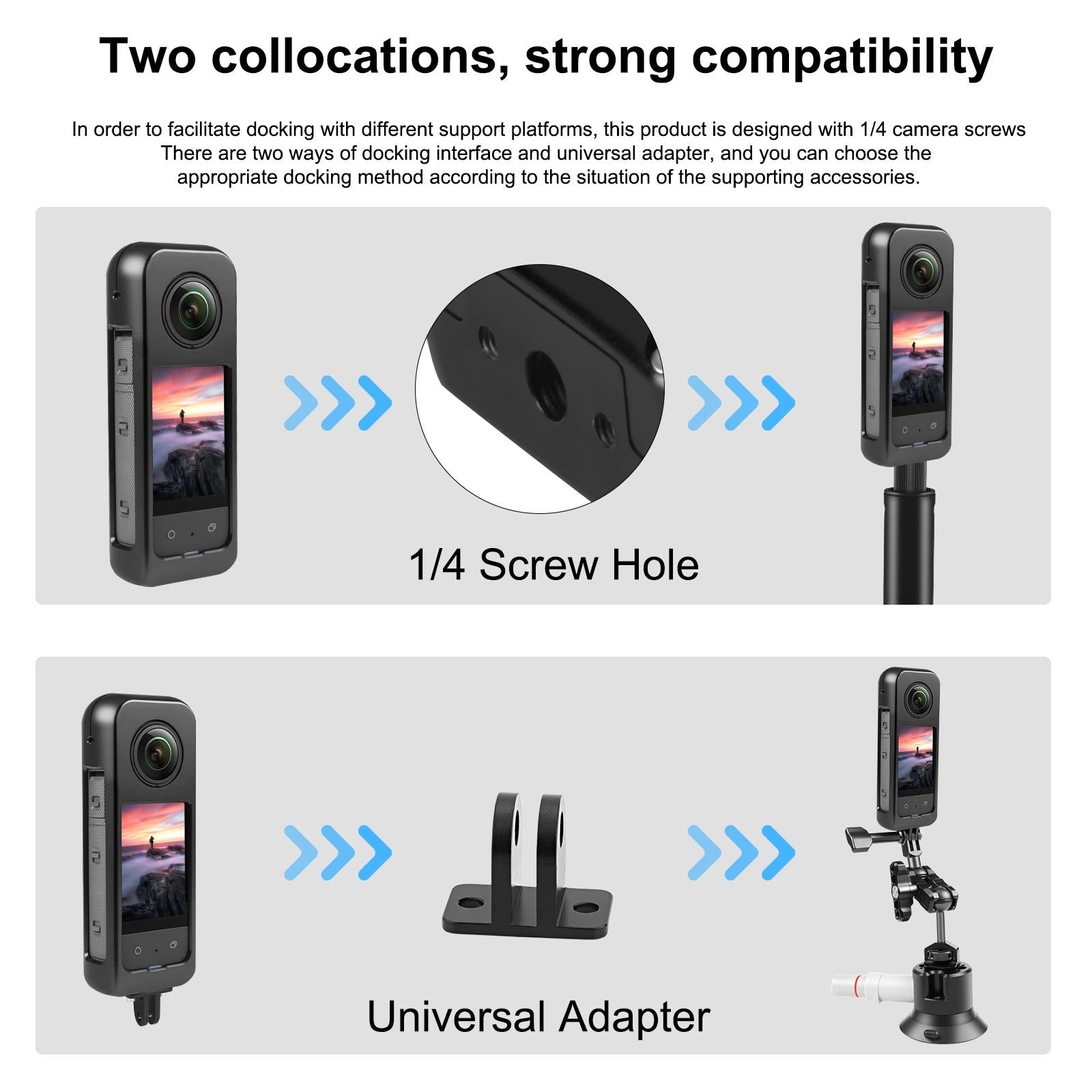 Metal Protective Cage For Insta360 X3 With Silicone Lens Cover-1915196755243307014