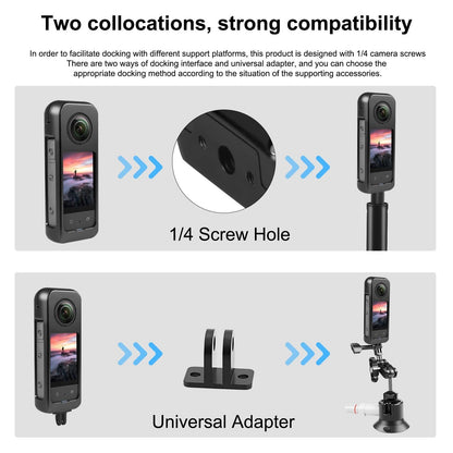 Metal Protective Cage For Insta360 X3 With Silicone Lens Cover-1915196755243307014