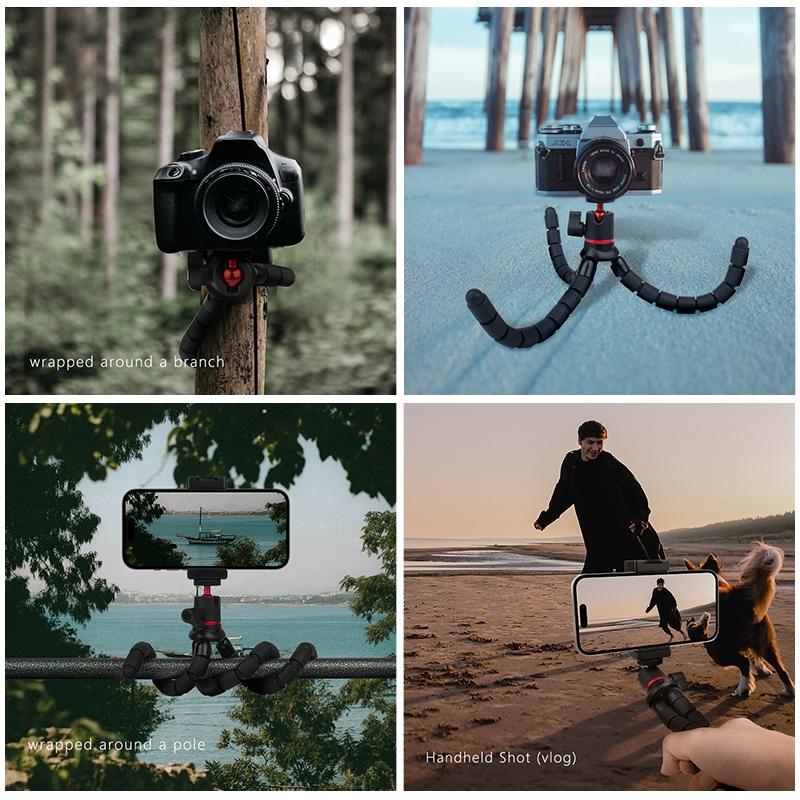 Flexible Mini Octopus Tripod With Remote For Slr Gopro Cellphone-1915198231025946631