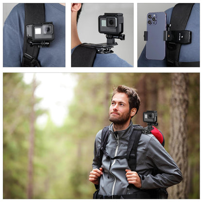 360 Degree Rotating Backpack Hat Mount With Phone Clamp Kit-1915197533559328773