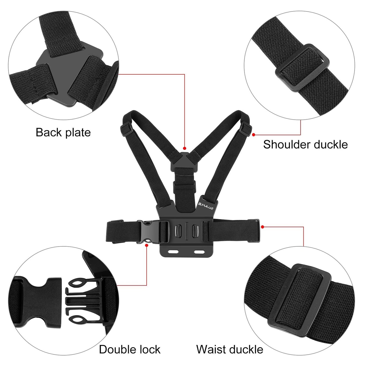 Adjustable Body Mount Belt With Phone Clamp And J Hook Mount-1915197653243793410