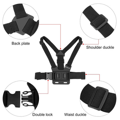 Adjustable Body Mount Belt With Phone Clamp And J Hook Mount-1915197653243793410