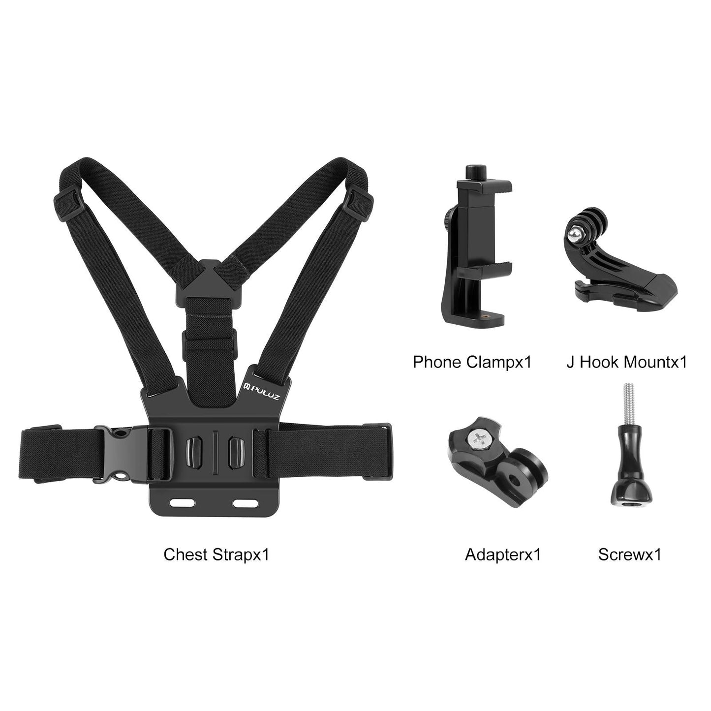 Adjustable Body Mount Belt With Phone Clamp And J Hook Mount-1915197653243793414