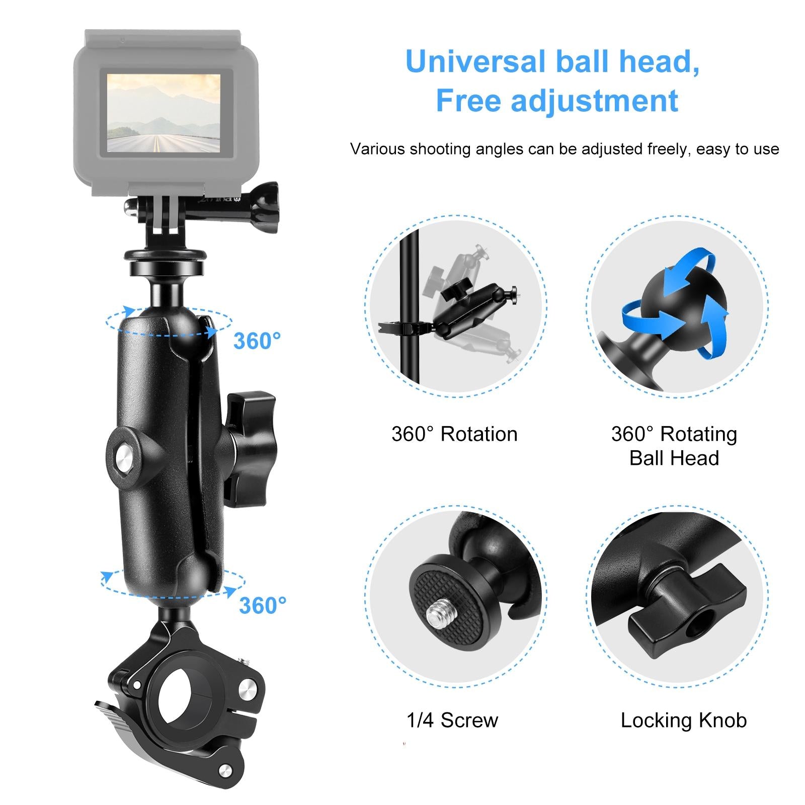 Quick Release Handlebar Mount For Action Cameras-1915196487520882691