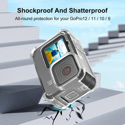 Tpu Case With Lens Cap And Neck Strap For Gopro Hero 9 / 10 / 11 / 12-1915196604000899077