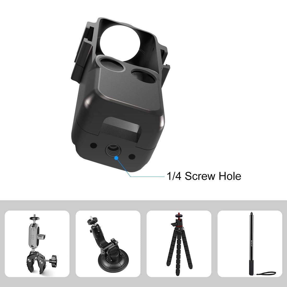 Dual Cold Shoe Adapter Bracket For Dji Pocket 3 Cage-1915196734259204102