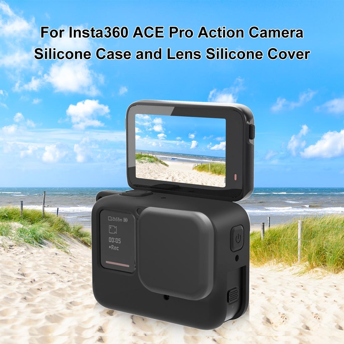 Silicone Protective Case With Lens Cap For Insta360 Ace Pro-1915196741850894337