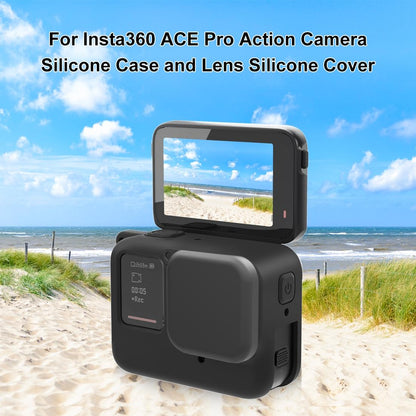 Silicone Protective Case With Lens Cap For Insta360 Ace Pro-1915196741850894337