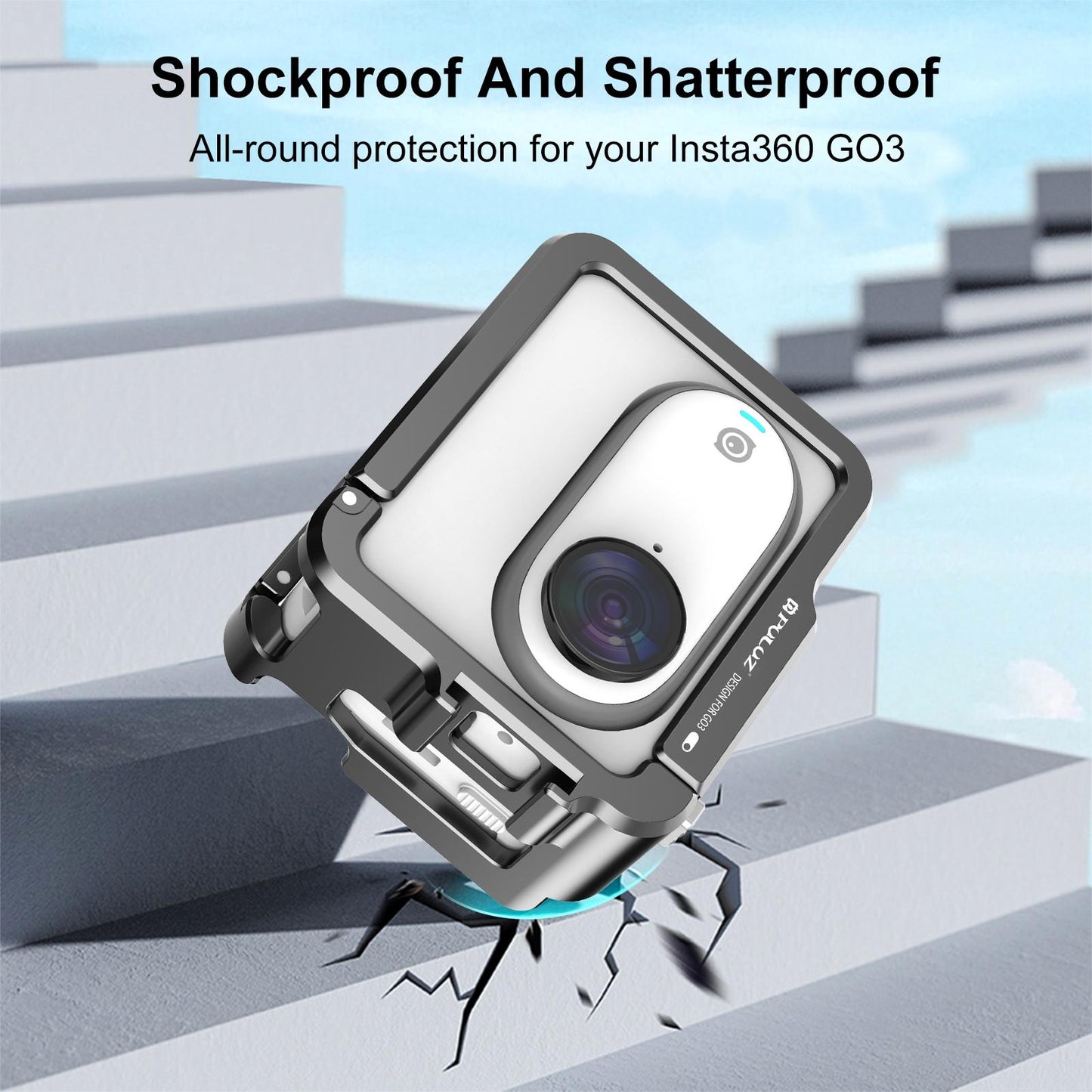 Aluminum Alloy Protective Frame For Insta360 Go 3 Camera With Battery Case-1915196708355182597