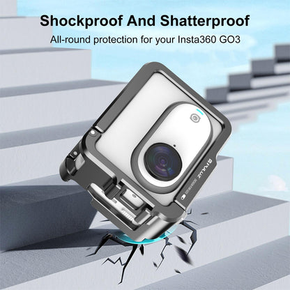 Aluminum Alloy Protective Frame For Insta360 Go 3 Camera With Battery Case-1915196708355182597