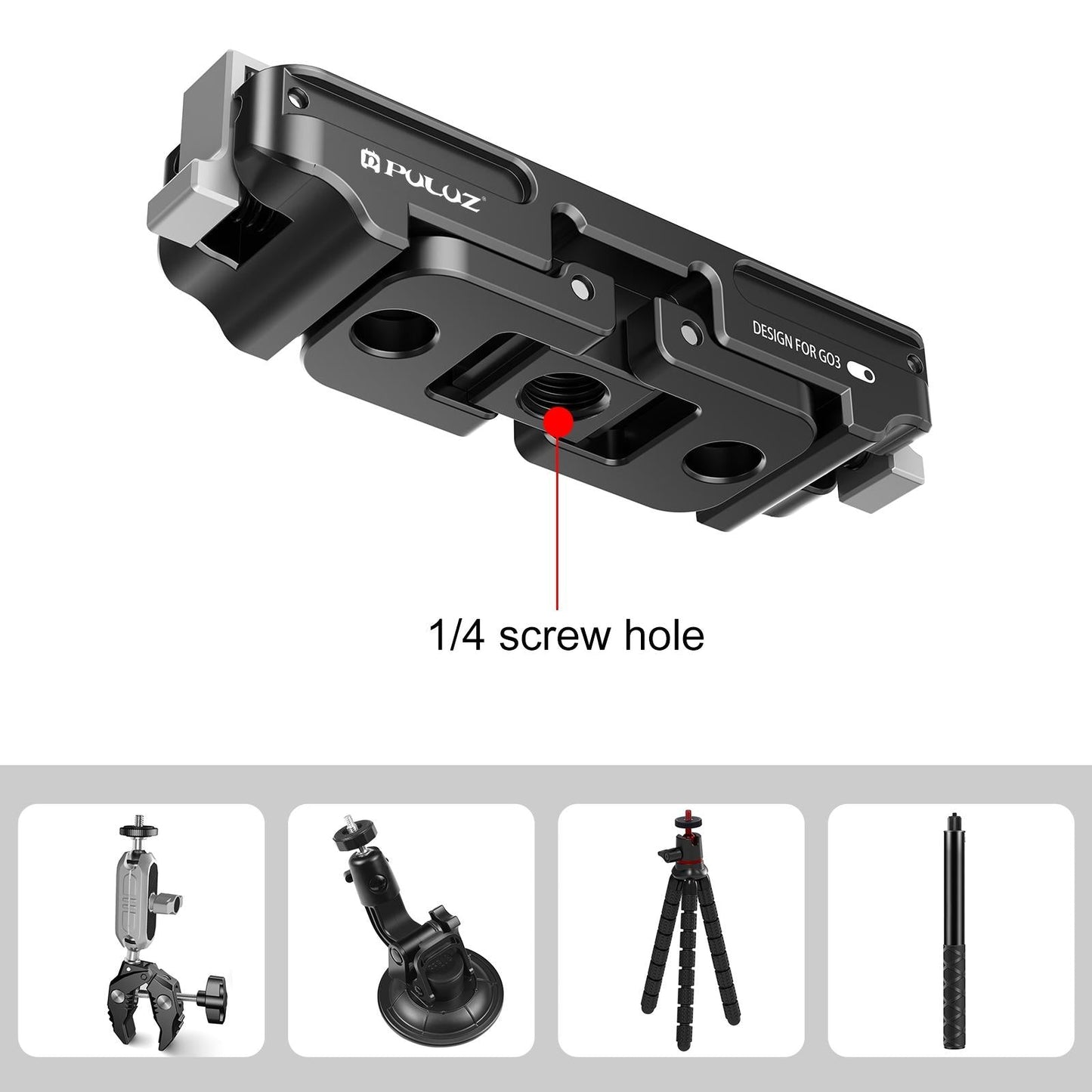 Aluminum Alloy Quick Release Base For Insta360 Go3 - Magnetic Mount-1915196724276760579