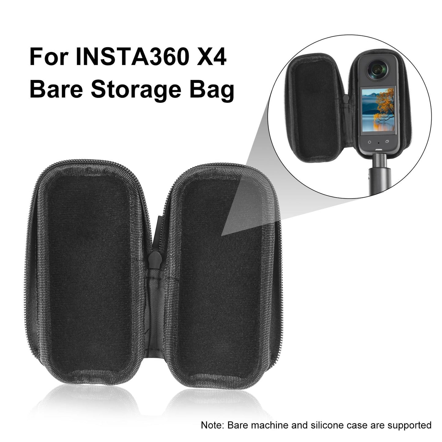 Portable Storage Bag For Insta360 X4 Puluz Camera - Black-1915196759928344580