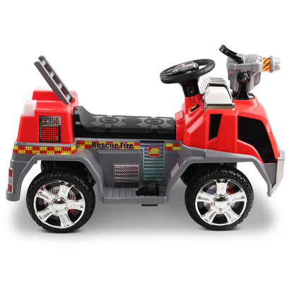 Rigo Kids Electric Ride On Car Fire Engine Fighting Truck Toy Cars 6V Red