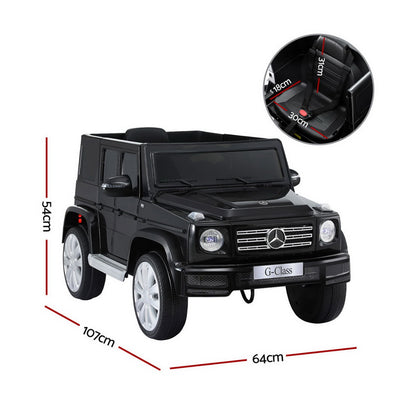 Kids Ride On Car Licensed Mercedes-Benz G500 Electric Toys Horn Remote 12V Black