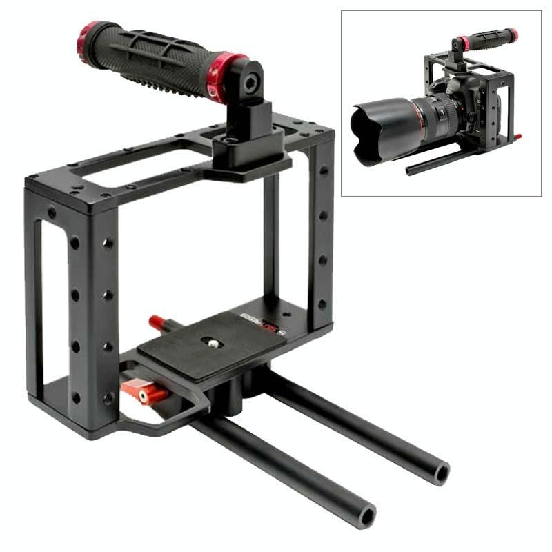 Camera Cage Handle Kit For Slr Camera - Black & Red-1915197213009645569