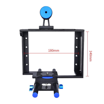 Protective Dslr Camera Cage With Stabilizer And Top Handle - Black-1915196736180195334