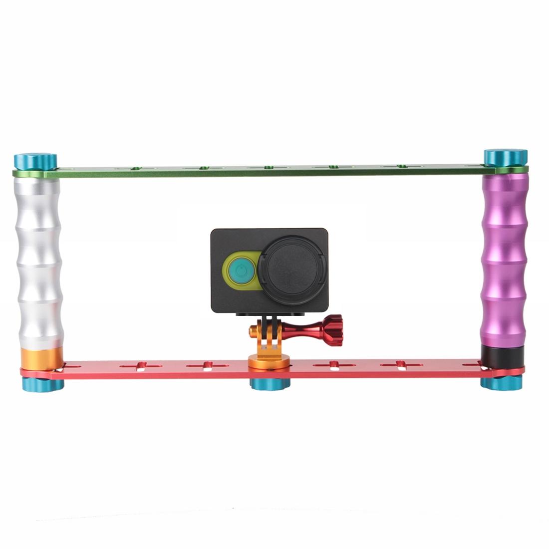 Aluminum Dual Grip Stabilizer For Action Cameras With Jaws Flex Clamp Mount-1915197572574744576