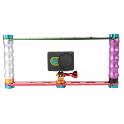 Aluminum Dual Grip Stabilizer For Action Cameras With Jaws Flex Clamp Mount-1915197572574744576