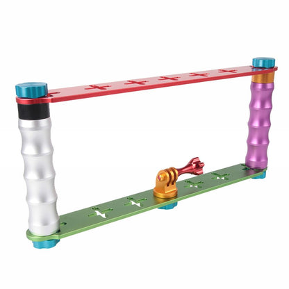 Aluminum Dual Grip Stabilizer For Action Cameras With Jaws Flex Clamp Mount-1915197572574744578