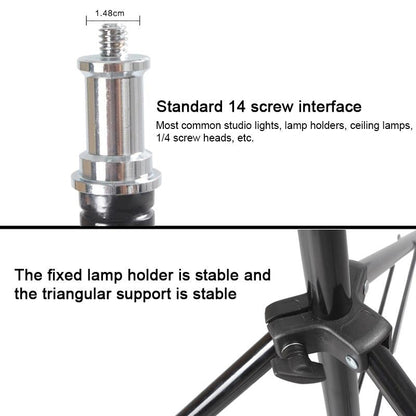 Professional Aluminum Lighting Stand For Studio Flash - 68-200Cm Height Black-1915197031492751363