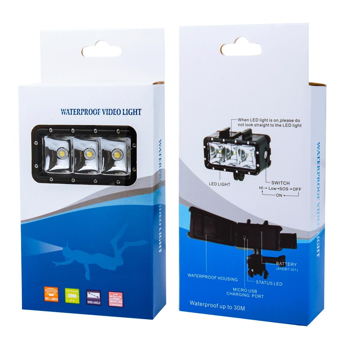 Waterproof Video Light For Action Cameras - 3 Modes-1915197073507094537