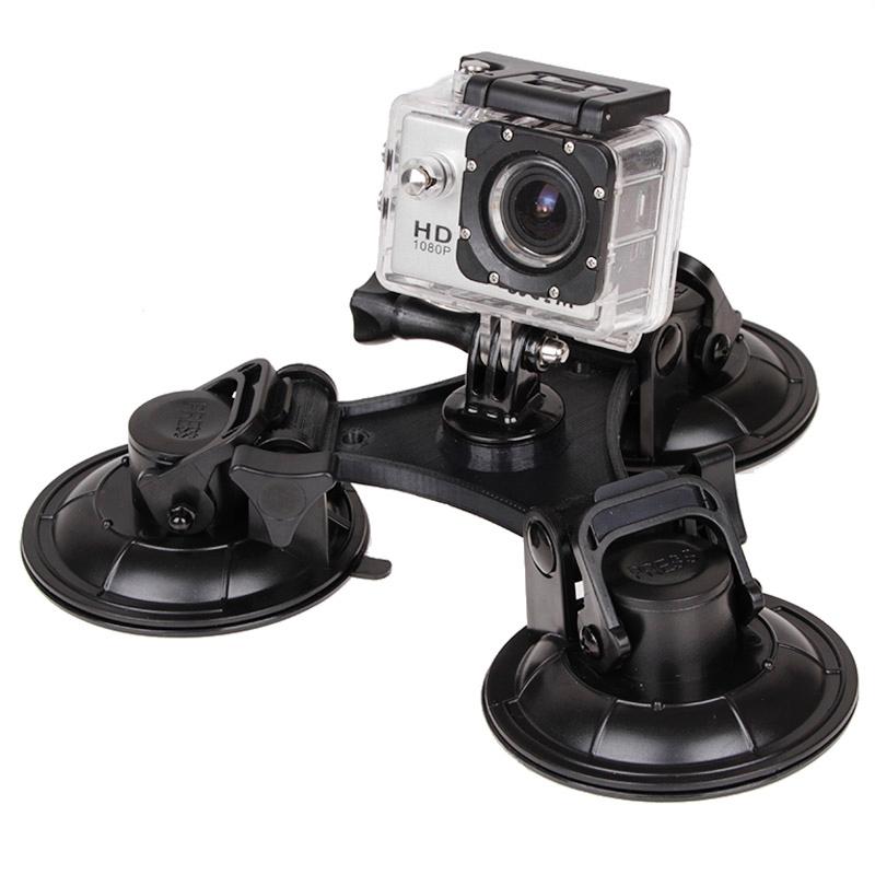 Triangle Suction Cup Mount For Action Cameras With Screwdriver-1915197563175309315