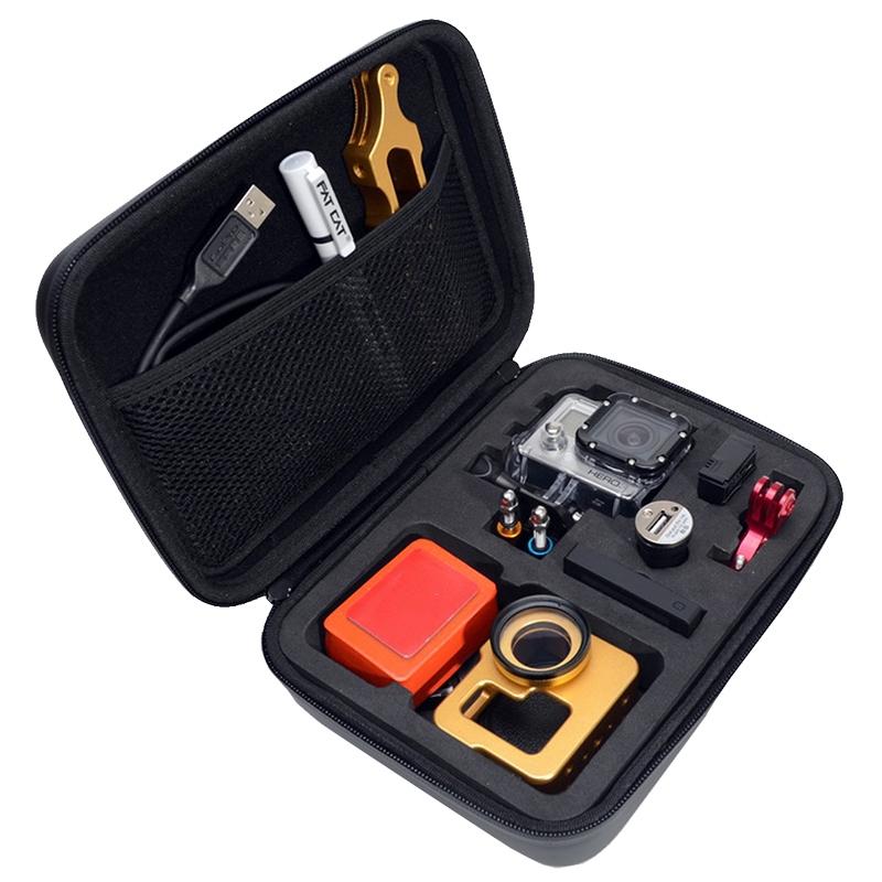 Portable Waterproof Travel Case For Action Cameras - Shockproof Fits Gopro Insta360 Dji - 22X16X7Cm-1922443395704426499