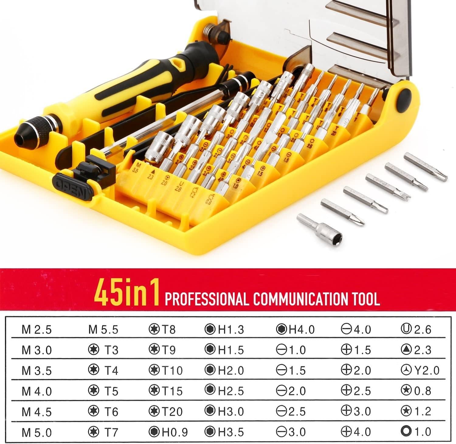 45-Piece Screwdriver Repair Tool Set - 6089 Model-1915197203413078019