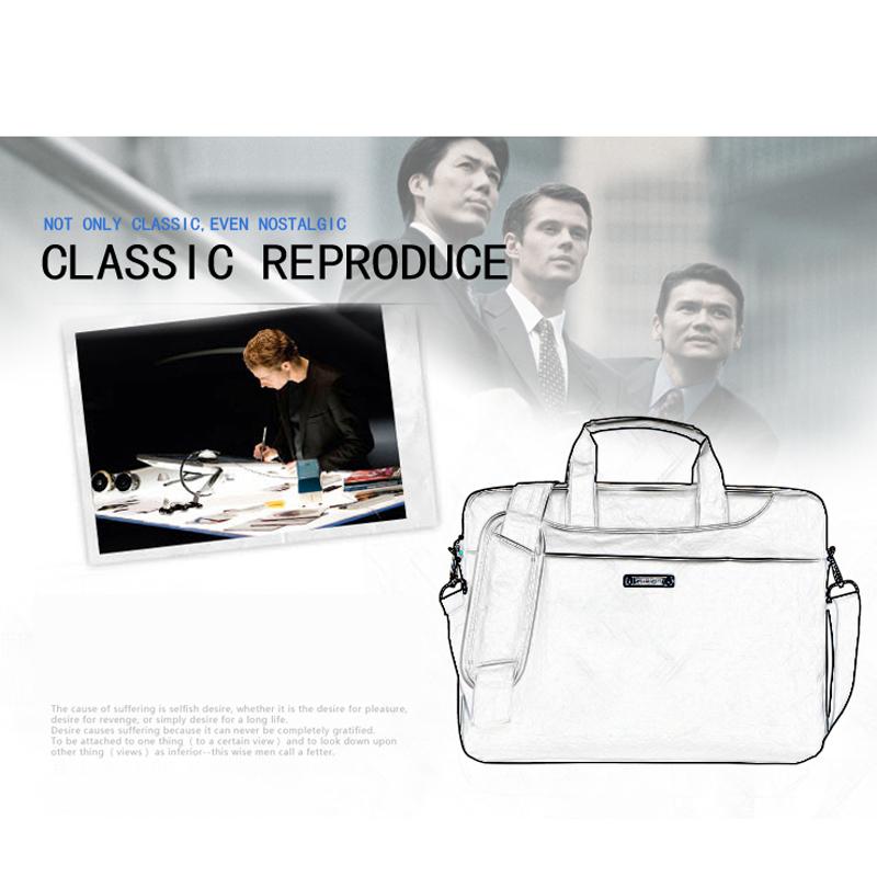 Waterproof Nylon Laptop Bag - 15.6 Inch One Shoulder Portable - Black-1915197878360477698