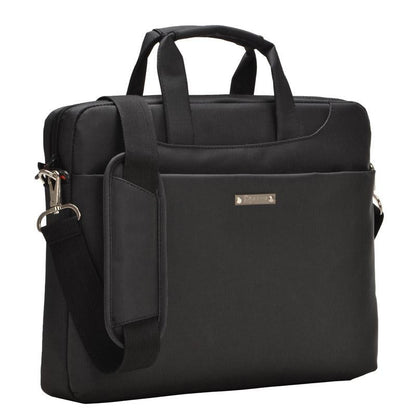 Waterproof Nylon Laptop Bag - 15.6 Inch One Shoulder Portable - Black-1915197878360477699